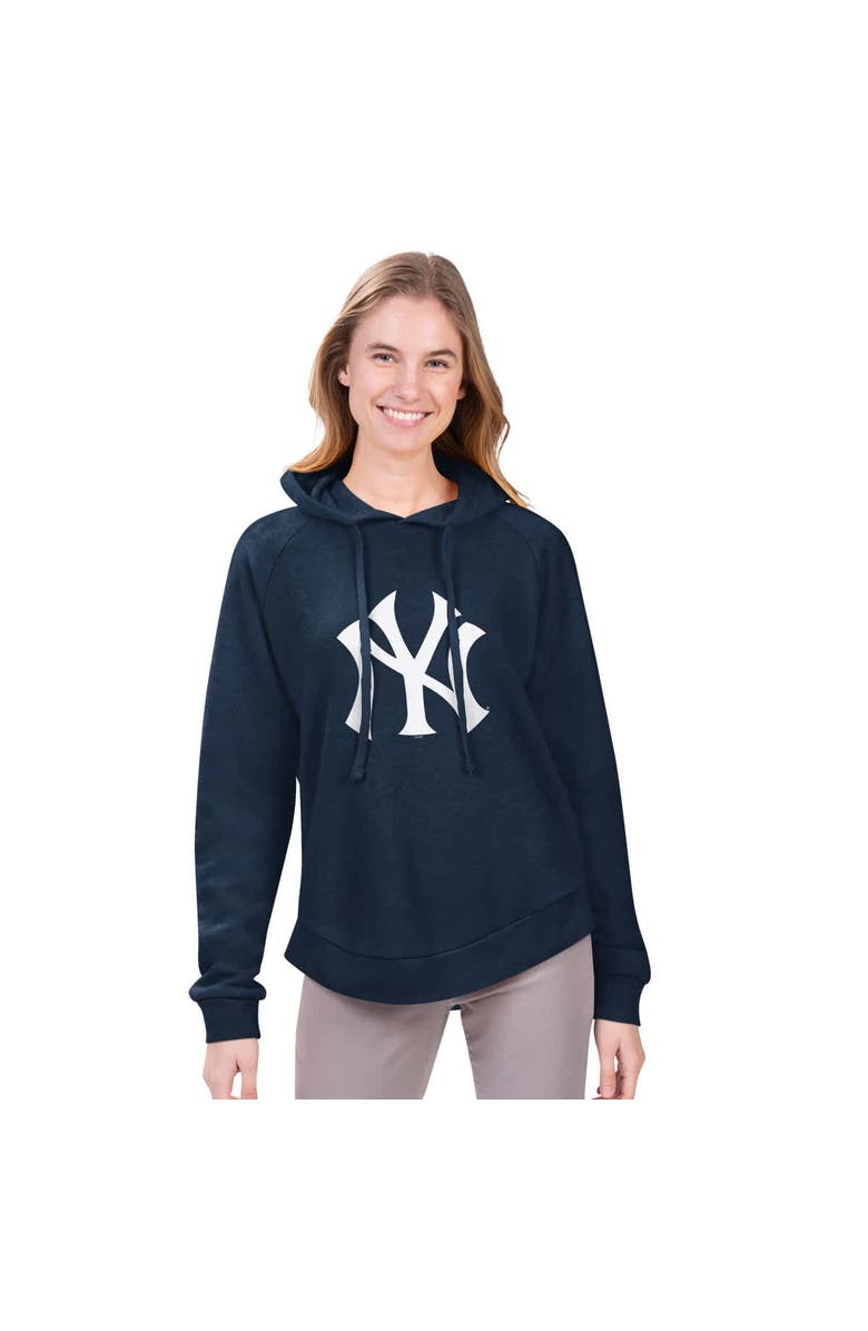 G-III 4HER BY CARL BANKS Women's G-III 4Her by Carl Banks  Navy New York Yankees Jordan Angel Raglan Fleece Pullover Hoodie, Alternate, color, Navy