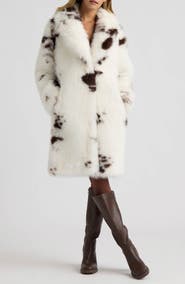 NVLT Animal Print Faux Fur Coat