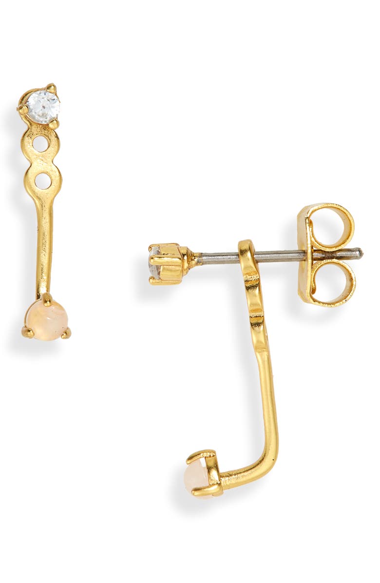 Madewell Stone Collection Rose Quartz Ear Jackets, Main, color, 