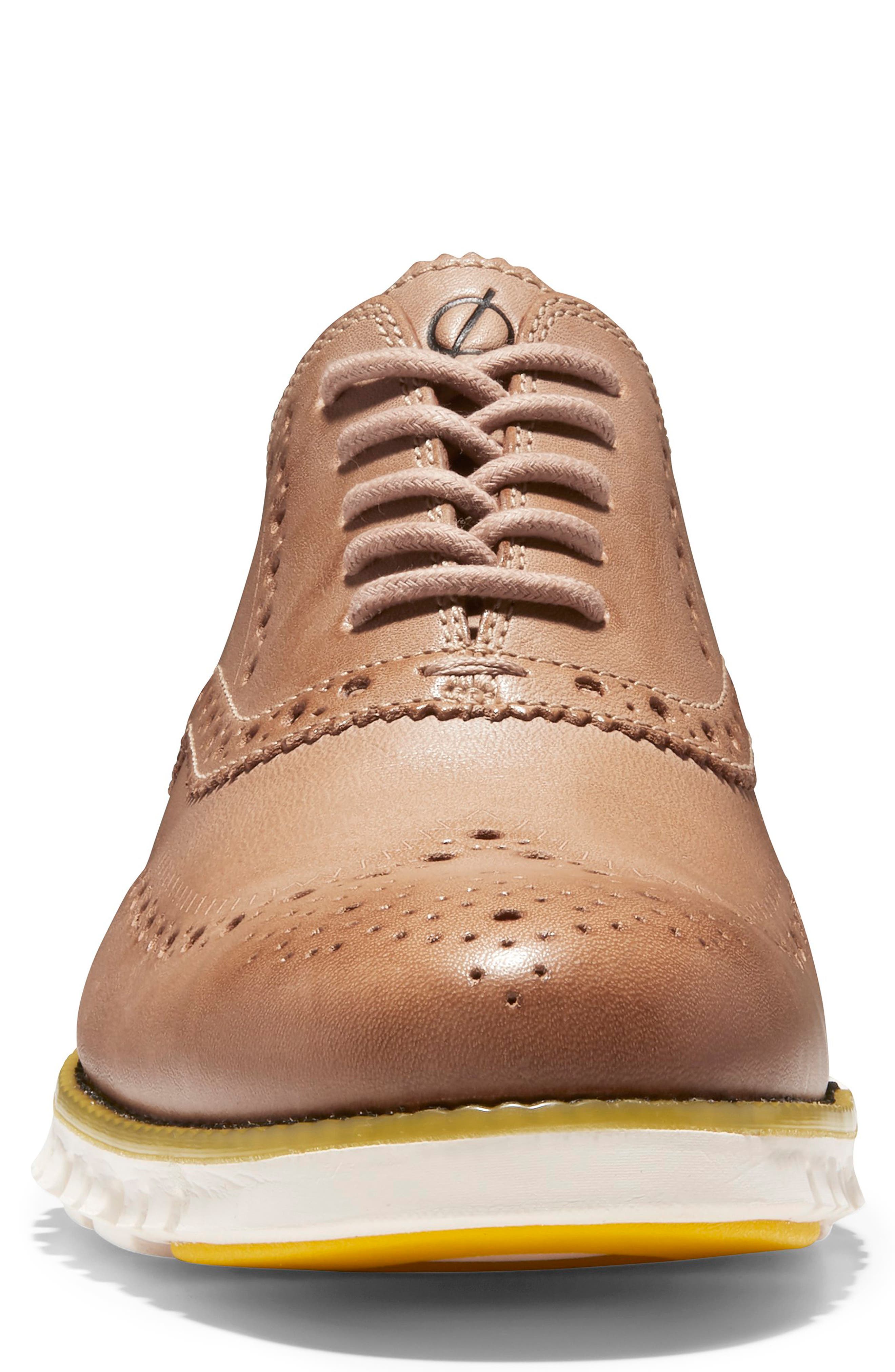 'ZeroGrand' Wingtip, Alternate, color, BEIGE/ GOLDEN ROD/ OPTIC WHITE