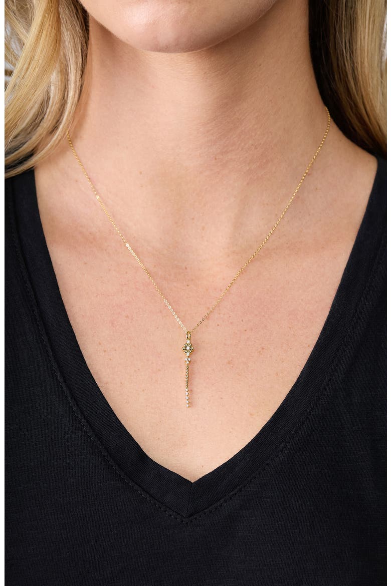 Mykonos Diamond Lariat Necklace, Alternate, color, 18KY