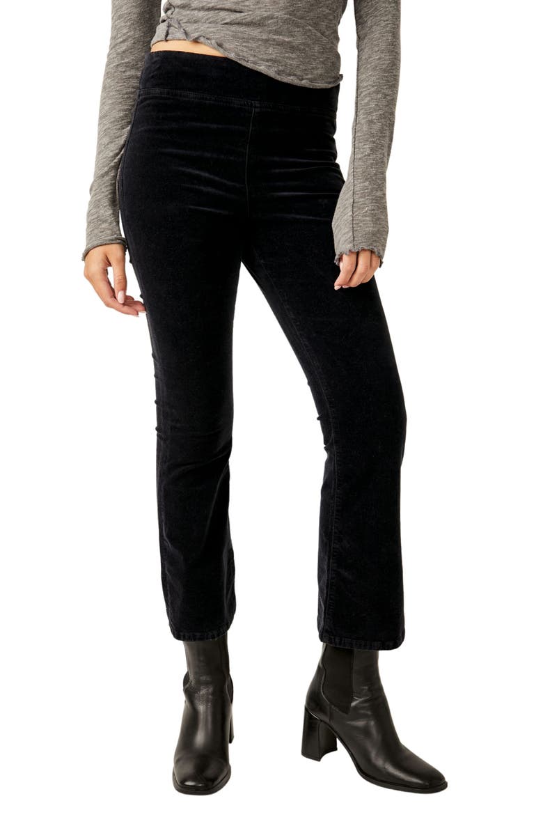 Free People In My Feelings Stretch Velveteen Crop Bootcut Jeans, Main, color,