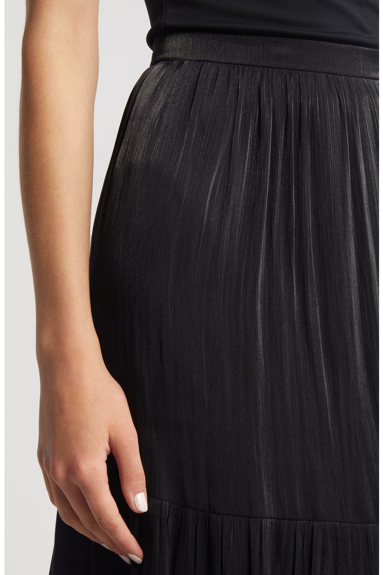 Marella Tiered Maxi Skirt, Alternate, color, BLACK