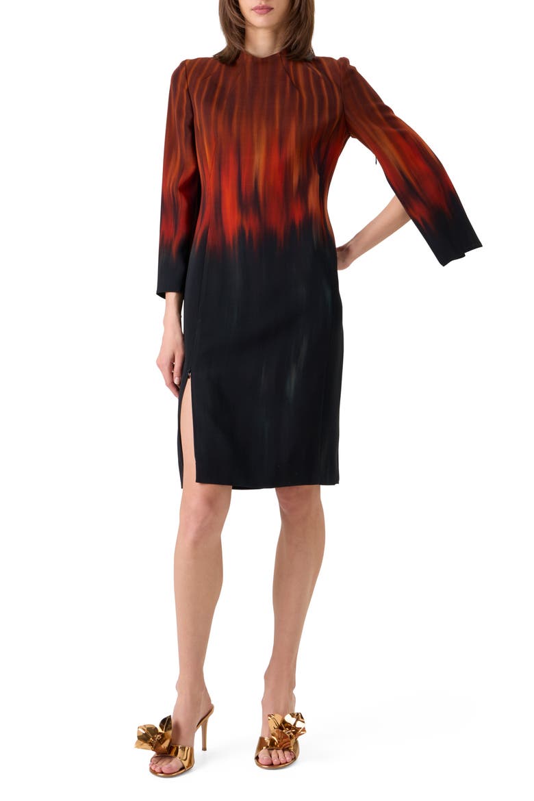 Fuego Wool Blend Double Face Dress, Main, color, COFFEE-VICUNA