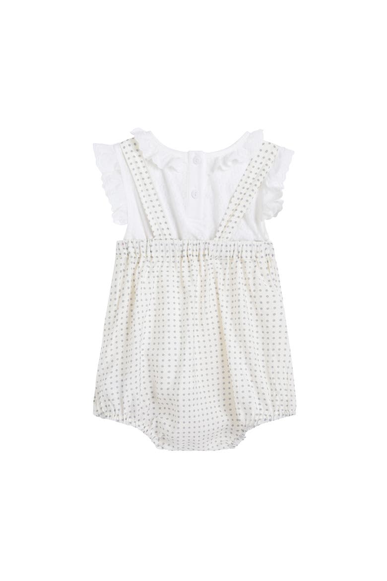 Dotted Lace Romper, Alternate, color, Beige