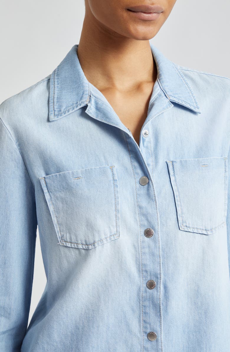 L'AGENCE Isla Denim Shirt, Alternate, color,