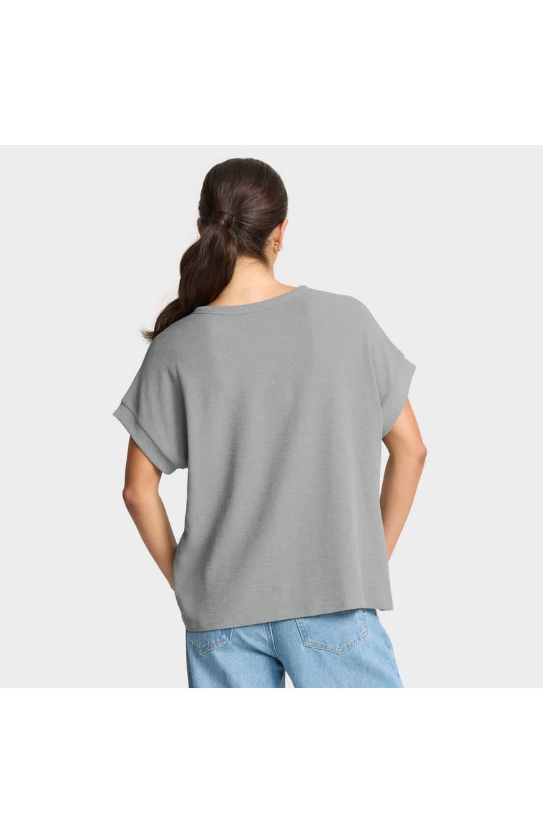 FANATICS Women's Fanatics Heather Gray San Francisco 49ers Oversized Hometown Premium Henley Shirt, Alternate, color, Heather Gray