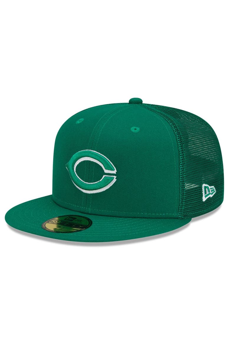 Men's New Era Green Cincinnati Reds 2022 St. Patrick's Day 59FIFTY Fitted Hat, Main, color, Green