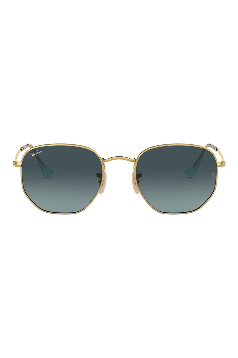 48mm Gradient Small Irregular Sunglasses, Main, color, BLUE GREY