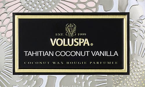 Voluspa Tahitian Coconut Vanilla Mini Tin Candle In Green