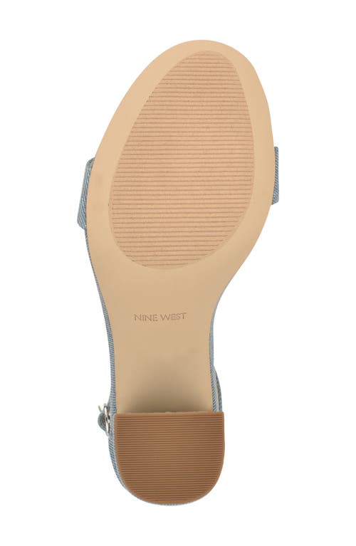 Nine West Toniann Ankle Strap Sandal In Light Blue