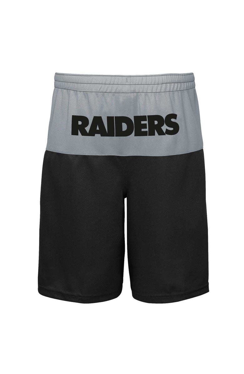 Outerstuff Youth Davante Adams Black Las Vegas Raiders Player Name & Number Shorts, Alternate, color, 