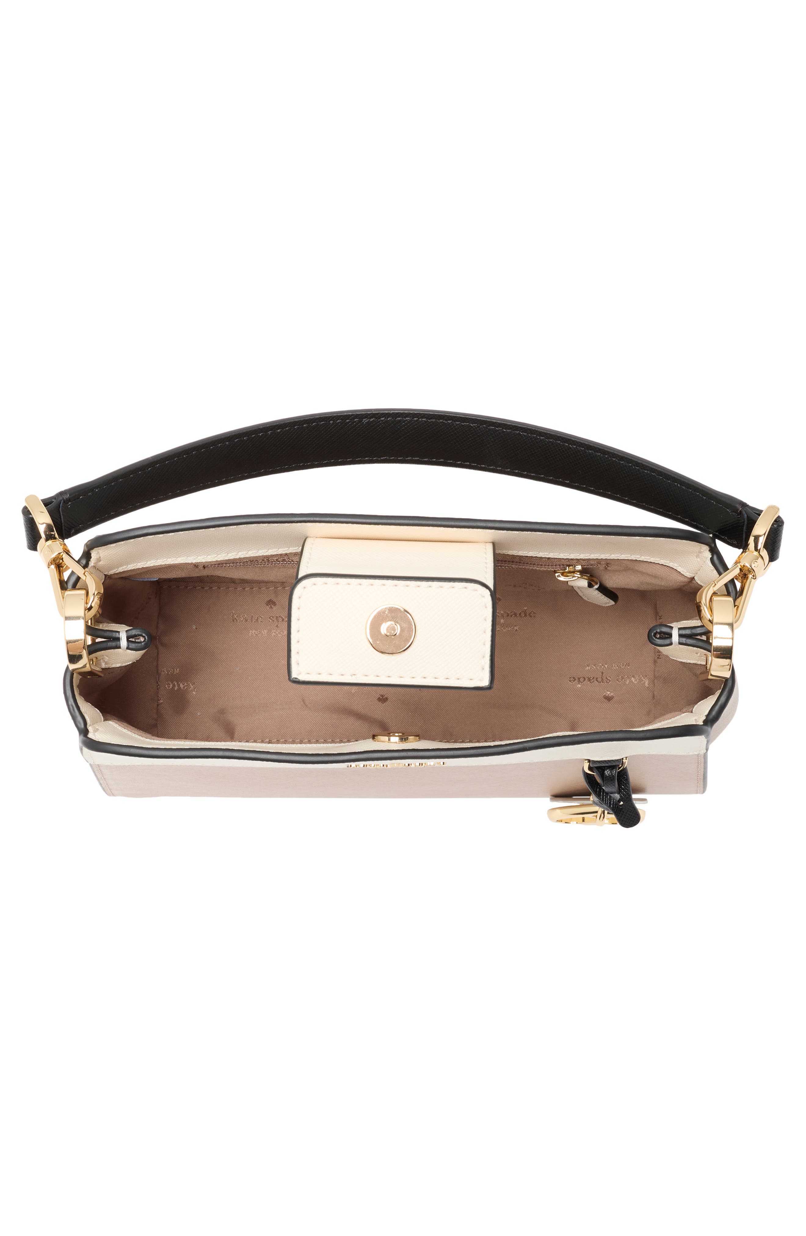 madison colorblock saffiano leather handheld bag, Alternate, color, TOASTED HAZELNUT MULTI