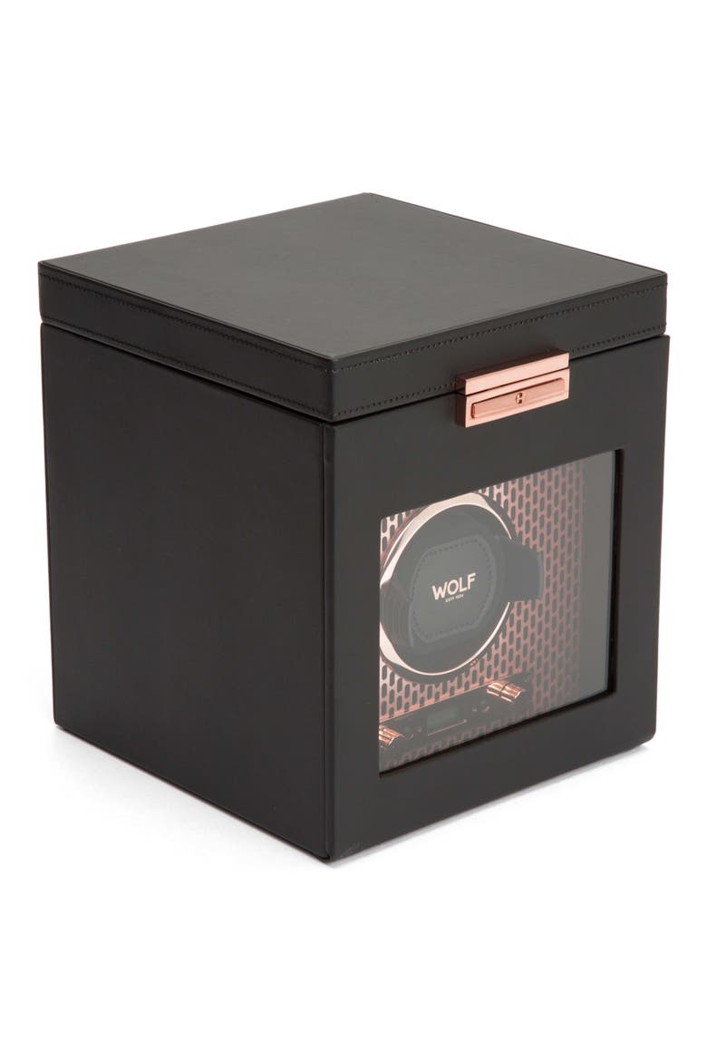 Axis Single Watch Winder with Storage, Alternate, color, COPPER