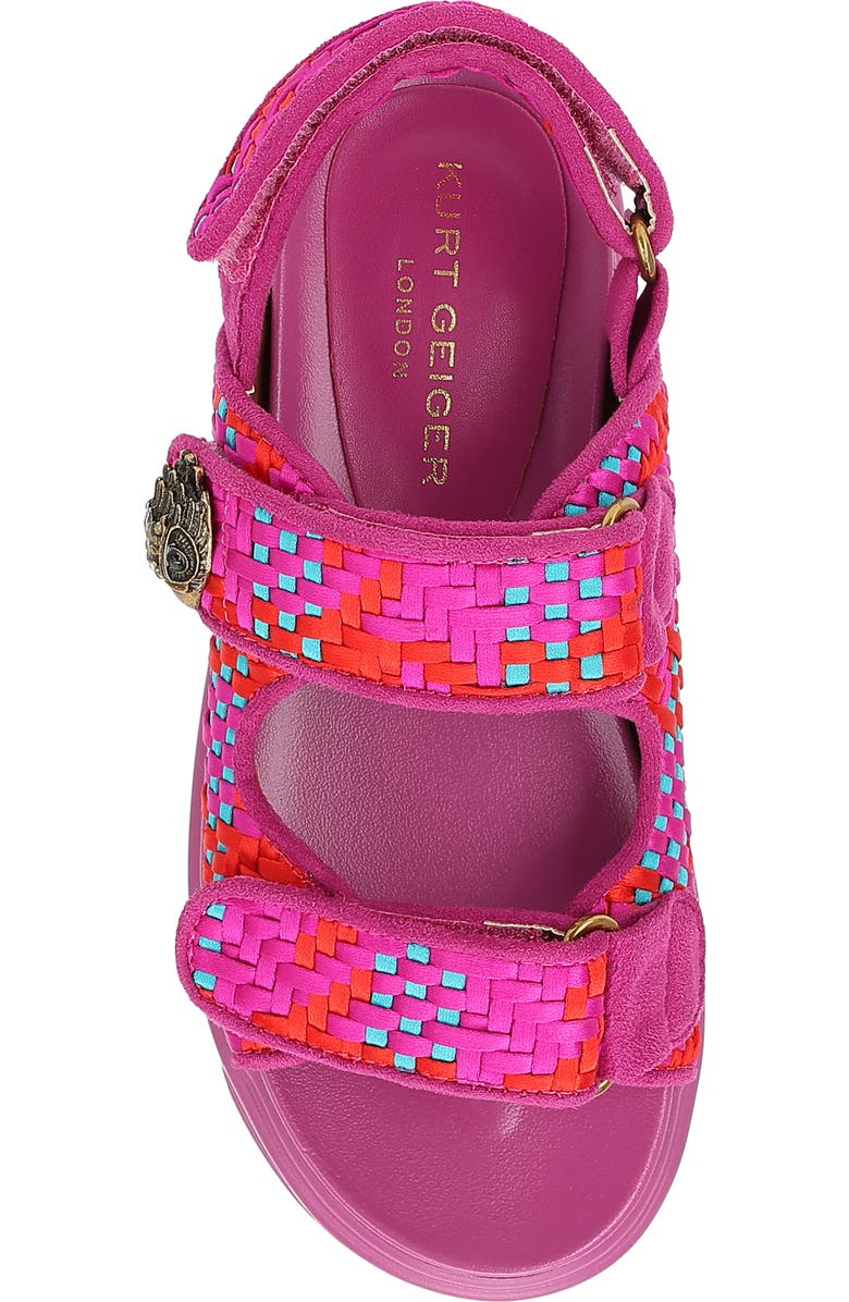 Kurt Geiger London Mini Orson Fringe Slingback Sandal, Alternate, color, Purple Red