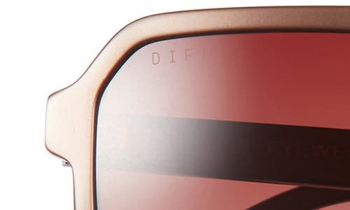 Diff Cameron 57mm Navigator Square Polarized Sunglasses In Brown