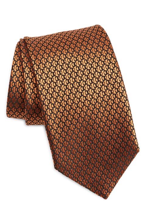 Quadri Fish Silk Tie