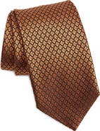 ZEGNA TIES Quadri Fish Silk Tie