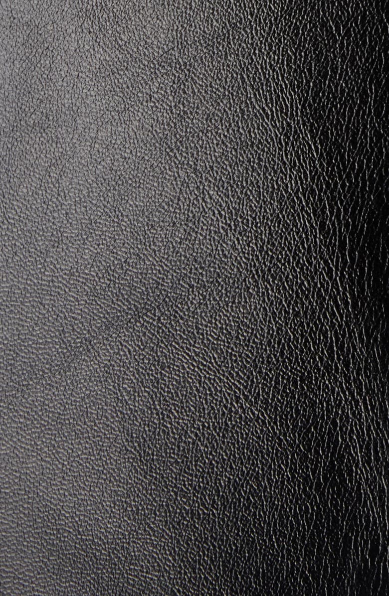 Balenciaga High-Low Leather T-Shirt, Alternate, color, 1000 Black