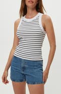 Michael Stars Gina Stripe Rib Tank