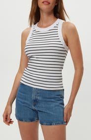 Michael Stars Gina Stripe Rib Tank