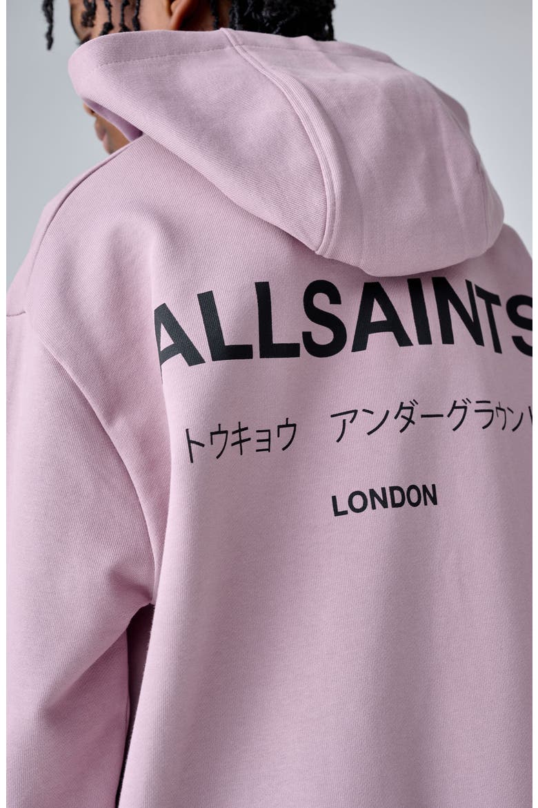 Kids' Oversize Underground Logo Cotton Hoodie, Alternate, color, PURPLE