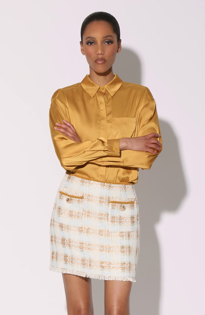 Walter Baker Ada Embroidered Tweed Miniskirt, Alternate, color, Enchanted Tweed