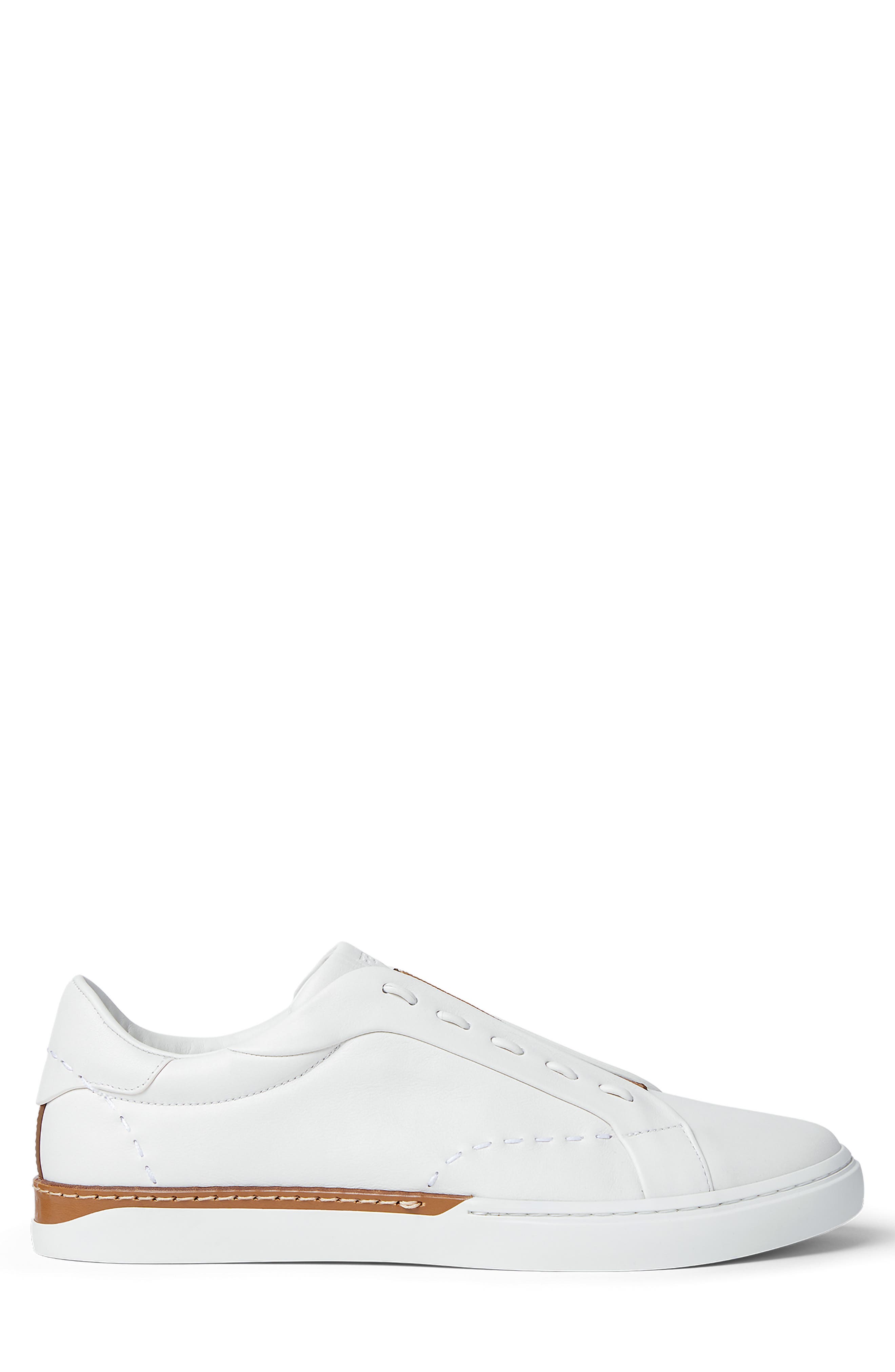 Fendi City Low Top Sneaker, Alternate, color, White/ Chocolate/ Taupe