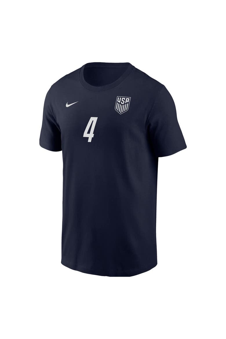 Men's Nike Tyler Adams Navy USMNT Away Name & Number T-Shirt, Alternate, color, Navy