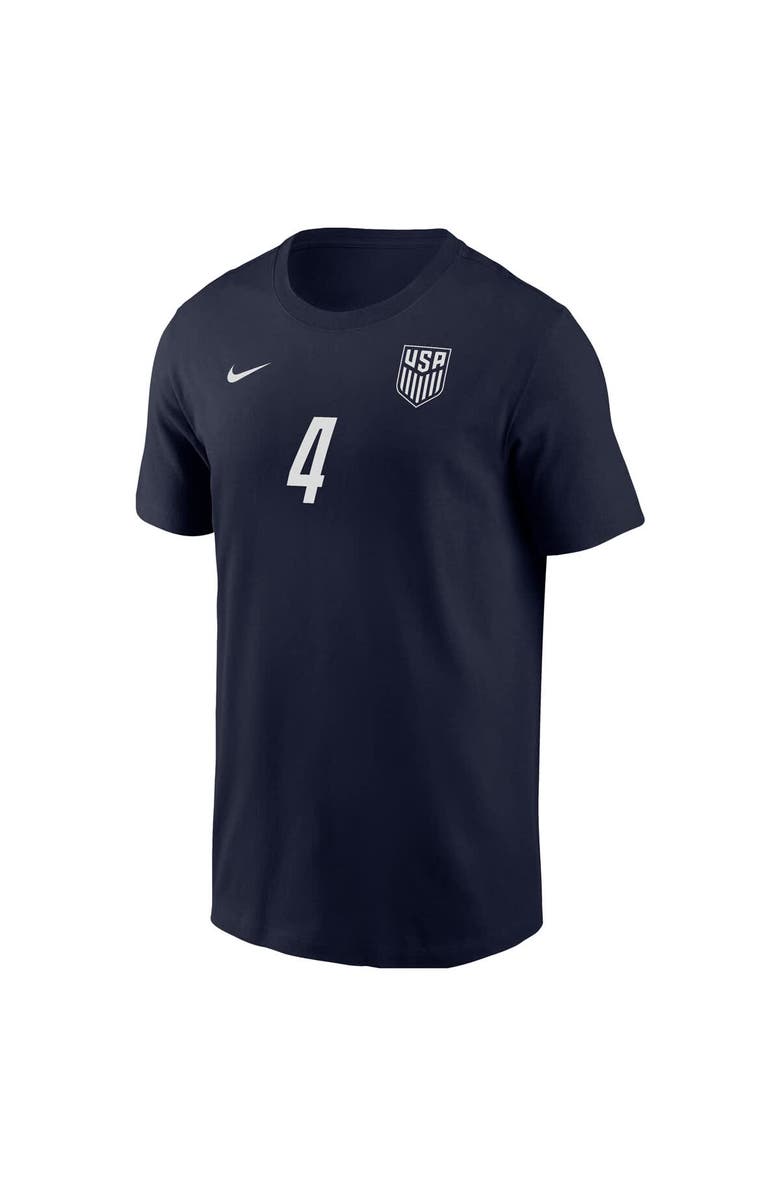 Nike Men's Nike Tyler Adams Navy USMNT Away Name & Number T-Shirt, Alternate, color, Navy