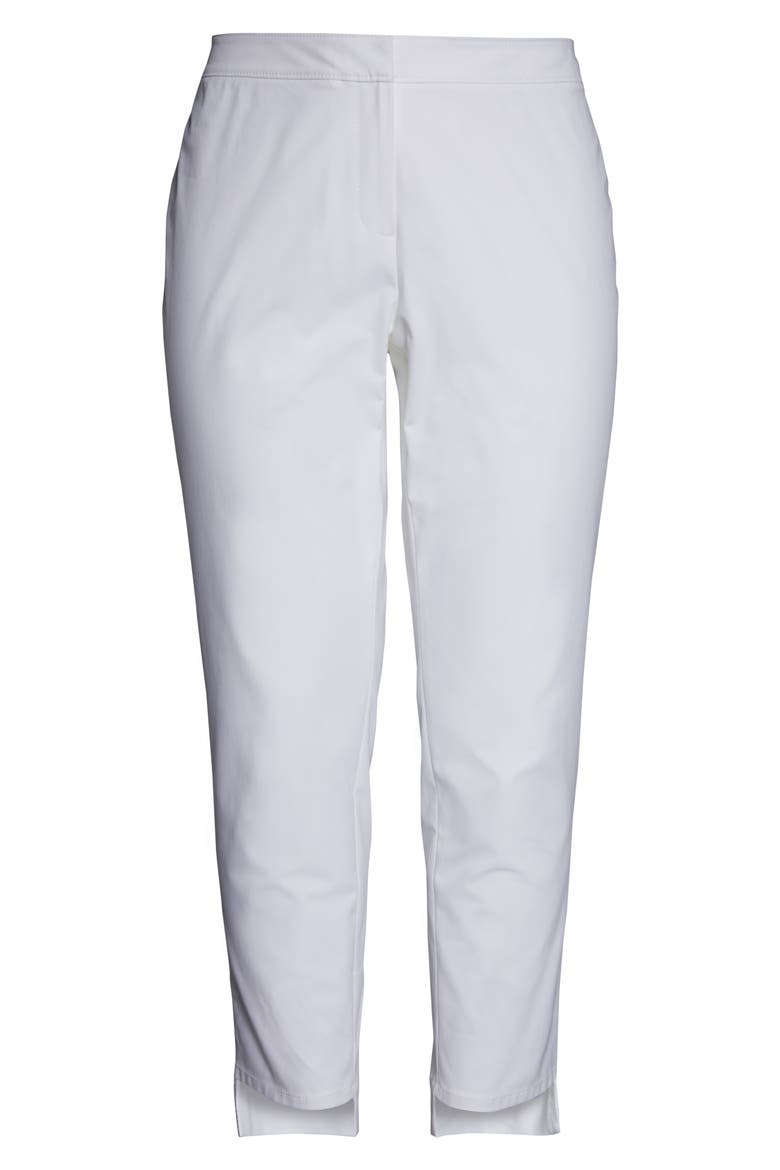 Manhattan Fundamental Step Hem Slim Pants, Alternate, color, WHITE