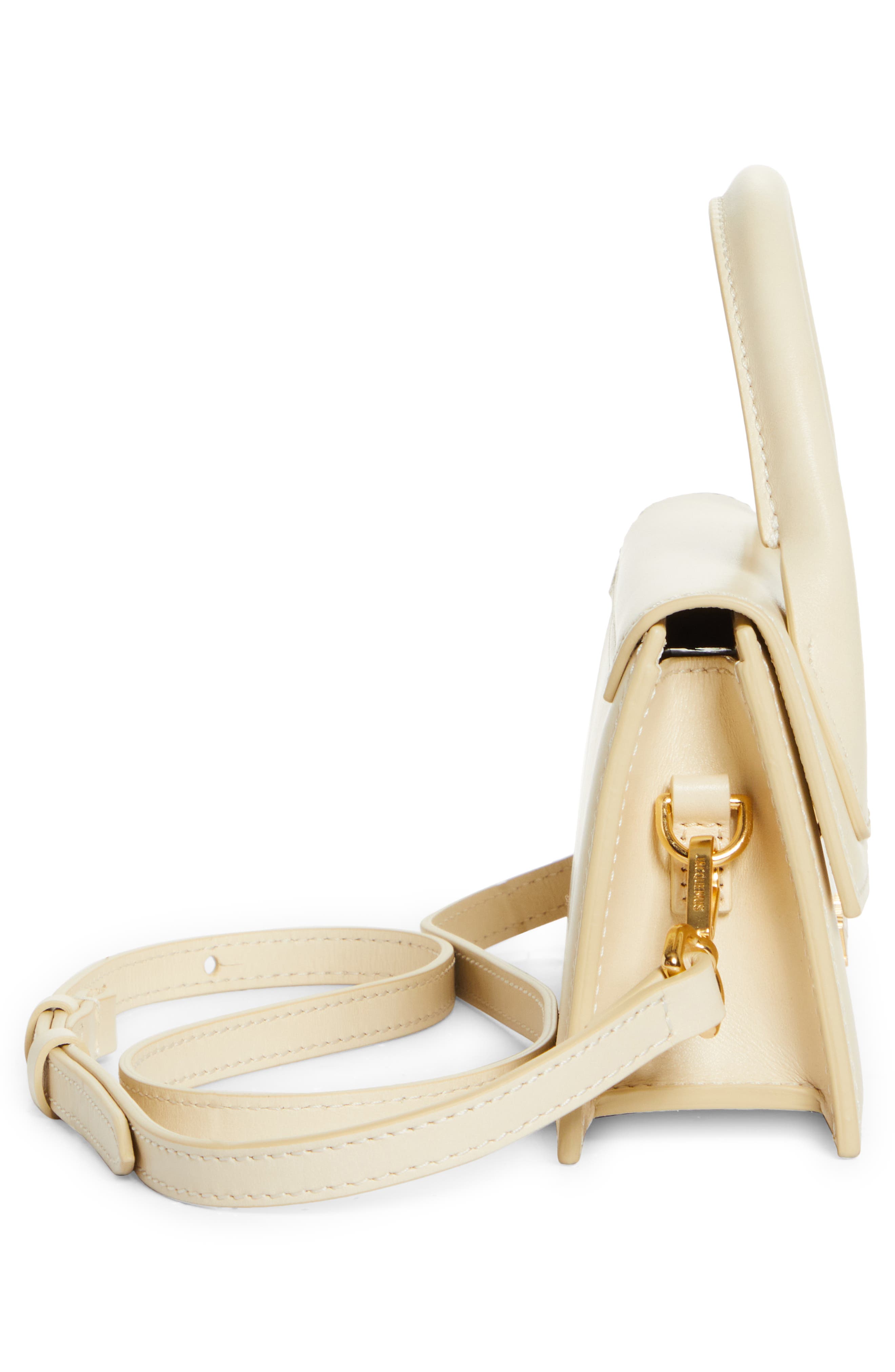 Le Chiquito Long Leather Top Handle Bag, Alternate, color, IVORY