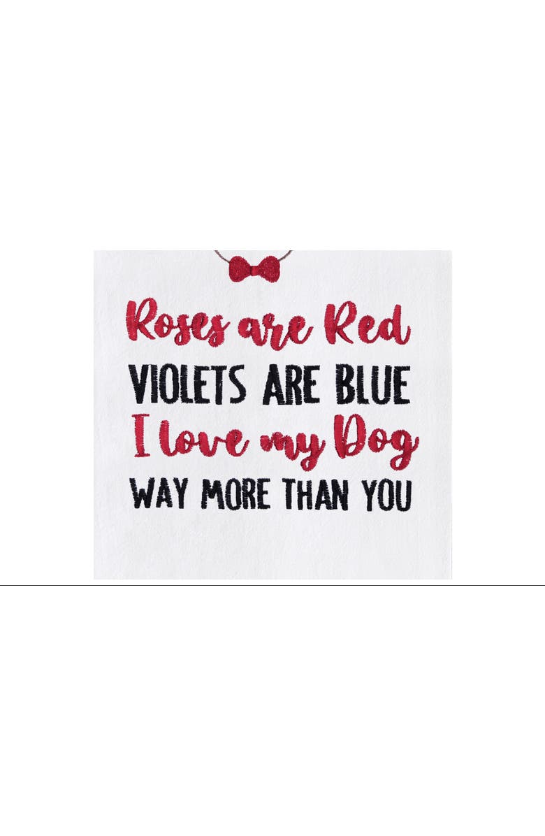 C&F Home I Love My Dog Embroidered Cotton Flour Sack Kitchen Dishtowel, Alternate, color, Red