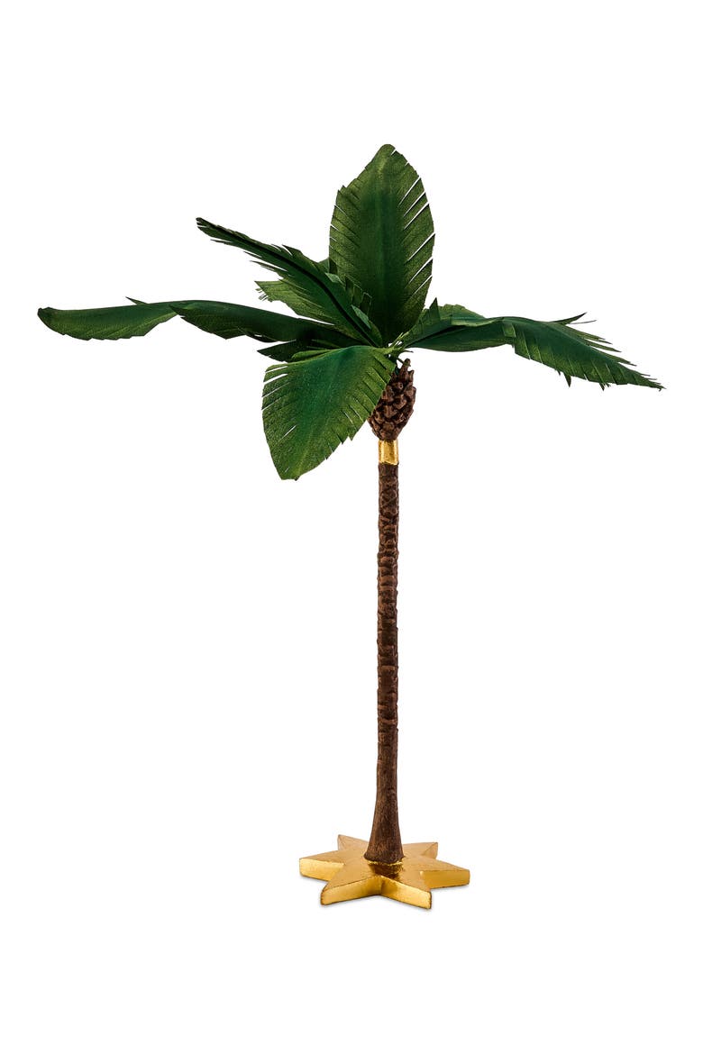 Patience Brewster Nativity Palm Tree Ornament, Alternate, color, GREEN