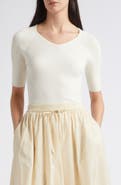 Weekend Max Mara Rib Short Sleeve Sweater