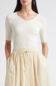 Weekend Max Mara Rib Short Sleeve Sweater