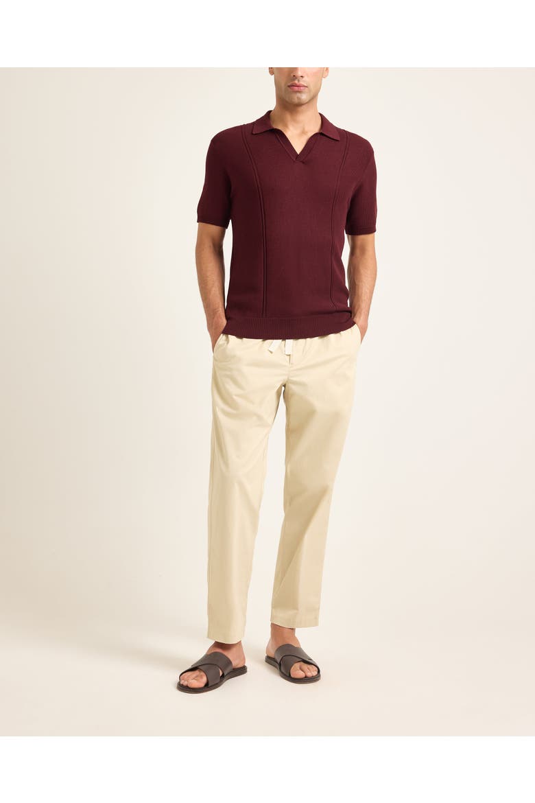 Horton Pique Tailored-Fit Polo Shirt, Main, color, DAMSON