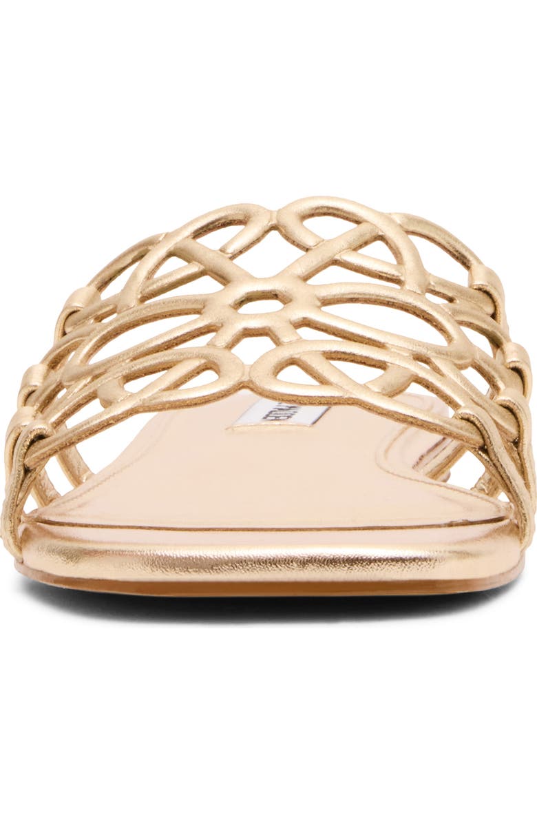 Steve Madden Lotus Slide Sandal, Alternate, color, Gold Leather
