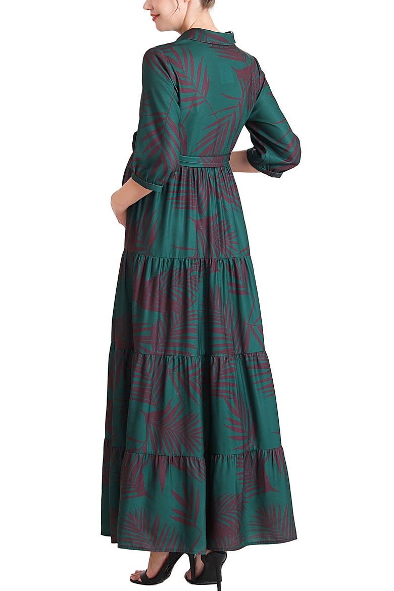 Abree Button Front Maternity Nursing Maxi Dress, Alternate, color, Multicolored