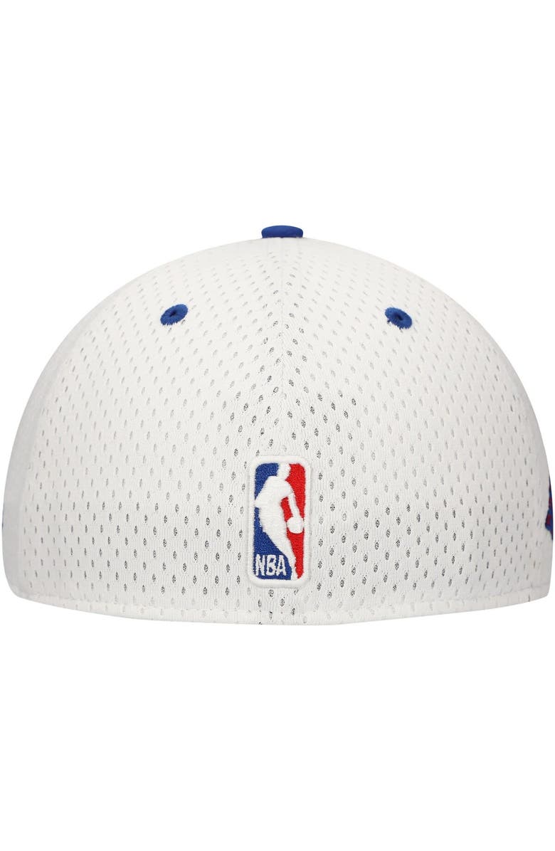 New Era Men's New Era White/Blue Detroit Pistons Throwback 2Tone 59FIFTY Fitted Hat, Alternate, color, 