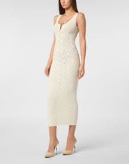 PHILIPP PLEIN Viscose Long Dress Monogram Women