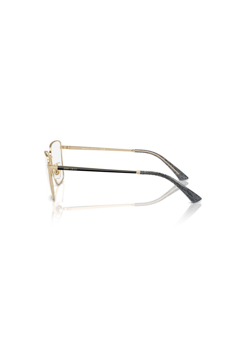 Jimmy Choo 53mm Rectangle optical glasses, Alternate, color, Gold