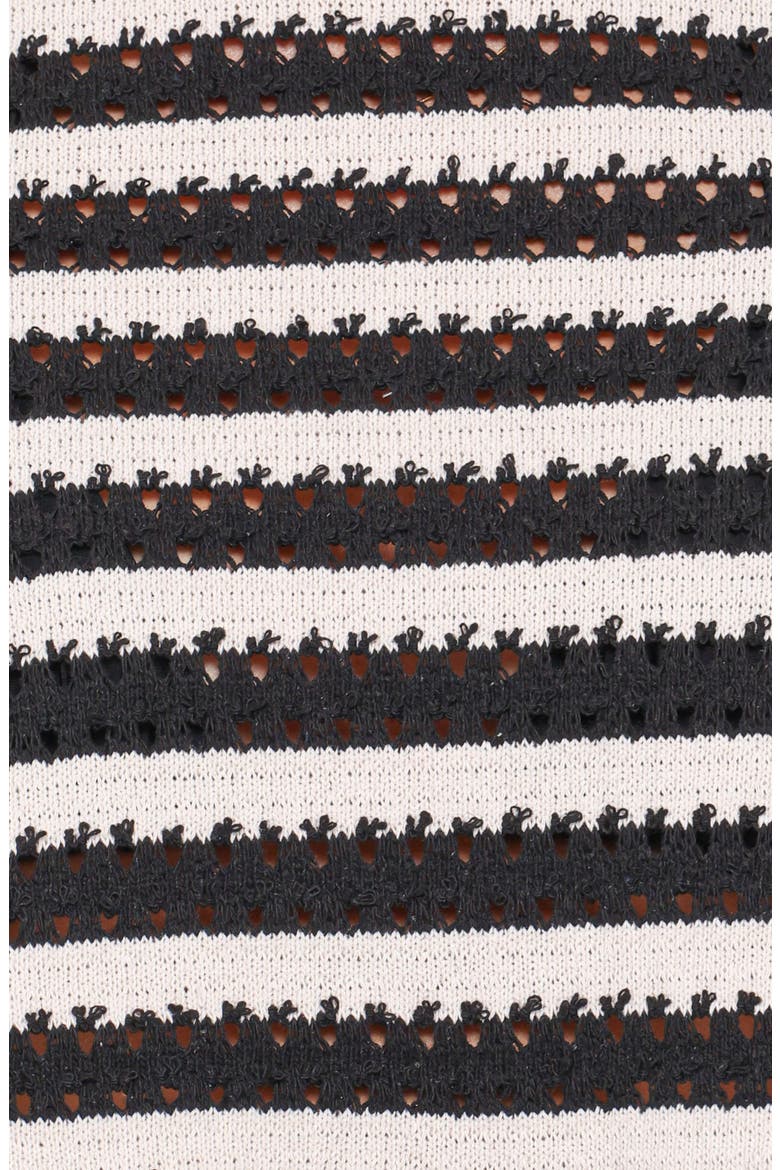Jaden Knit Crop Top & Maxi Skirt Set, Alternate, color, BLACK/ WHITE STRIPE