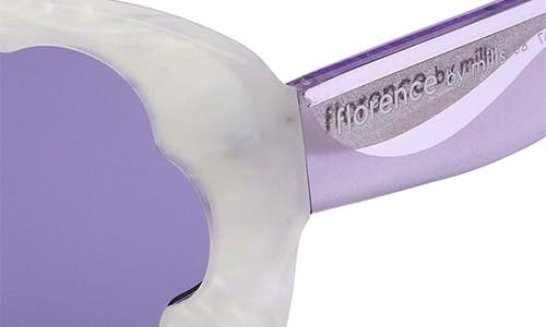 Florence By Mills 57mm Rectangular Sunglasses In Purple