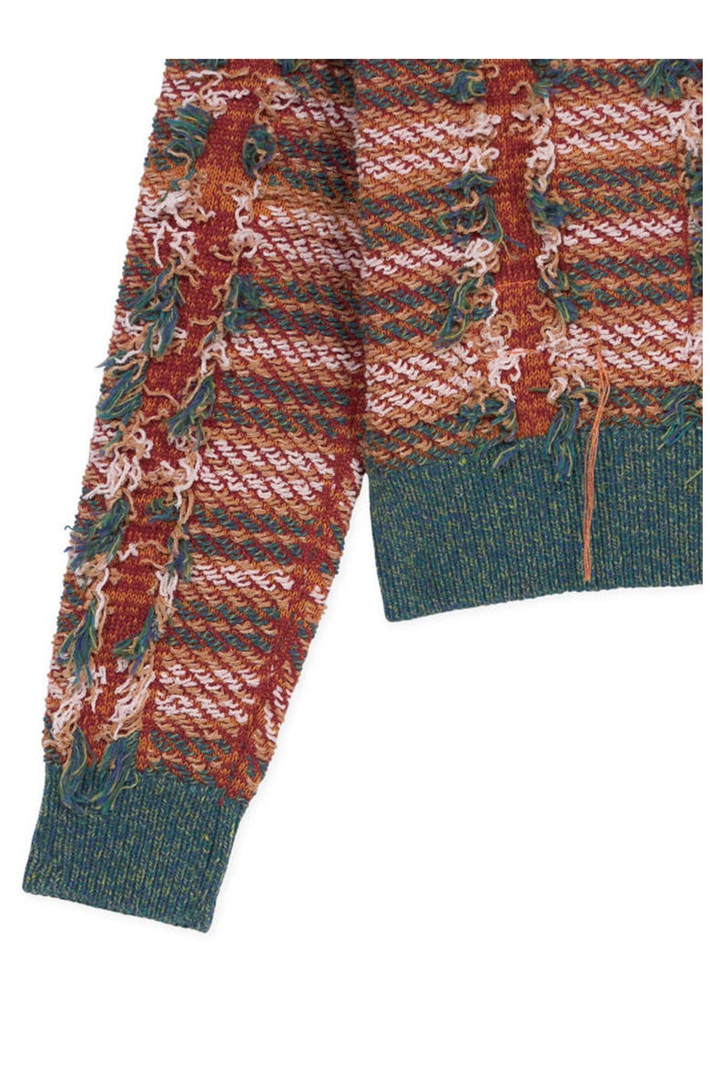 Navajo Knit Cardigan, Alternate, color, Red