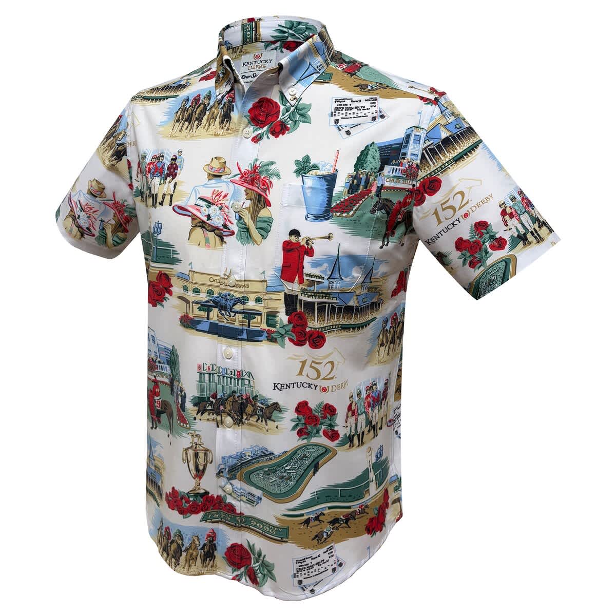 Men's Reyn Spooner  White 152nd Kentucky Derby Button-Down Shirt - image 2