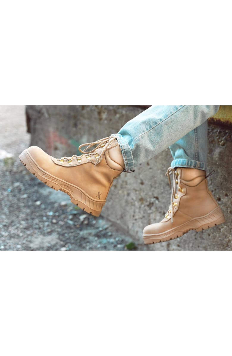 Xena Workwear Horizon Alloy Toe Lace Up Safety Boot, Alternate, color, Desert Tan