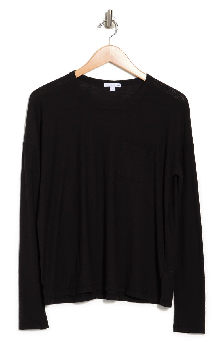 James Perse Long Sleeve Pocket Tee, Alternate, color,