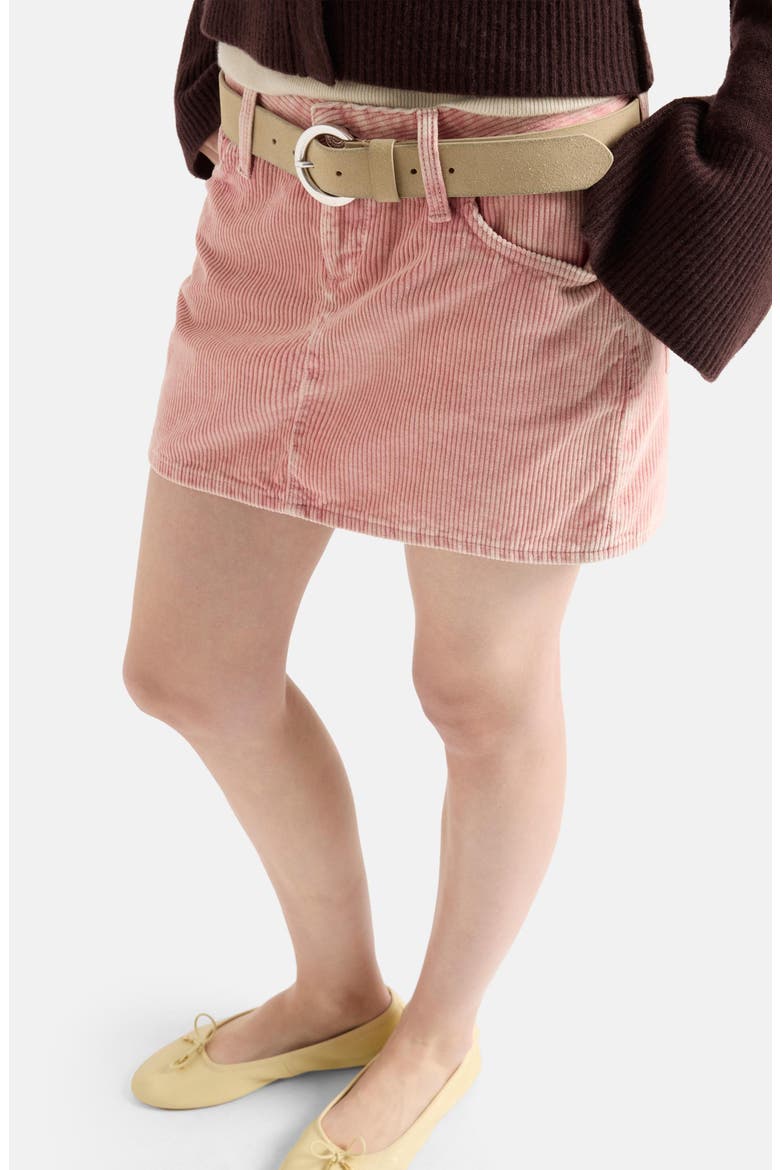 Cherry Corduroy Miniskirt, Alternate, color, BLUSHING