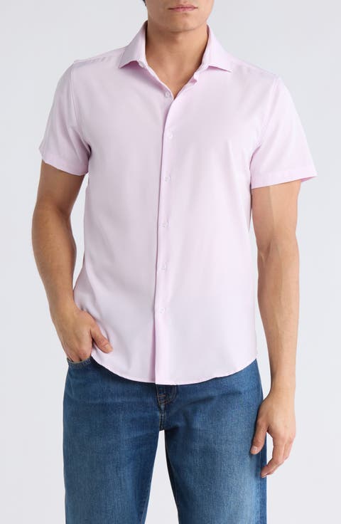Dressy Tech Short Sleeve Button-Up Shirt